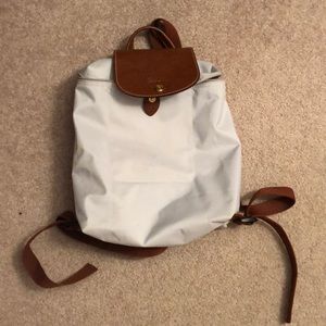 Longchamp light grey backpack